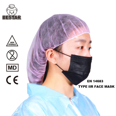 Hastane 17.5x9 için İzolasyon Nonwoven Tek Kullanımlık Yüz Maskesi 3 Kat