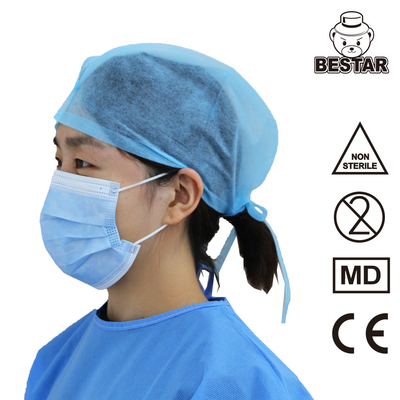 3 katlı Tıbbi Virüs Koruma Maskesi SPP Tek Kullanımlık Mavi Maske